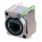 Neutrik NE8FBH-LED панельный разъем RJ45 гнездо, горизонт. установка в ПП, тип-B 2 светодиода для индикации